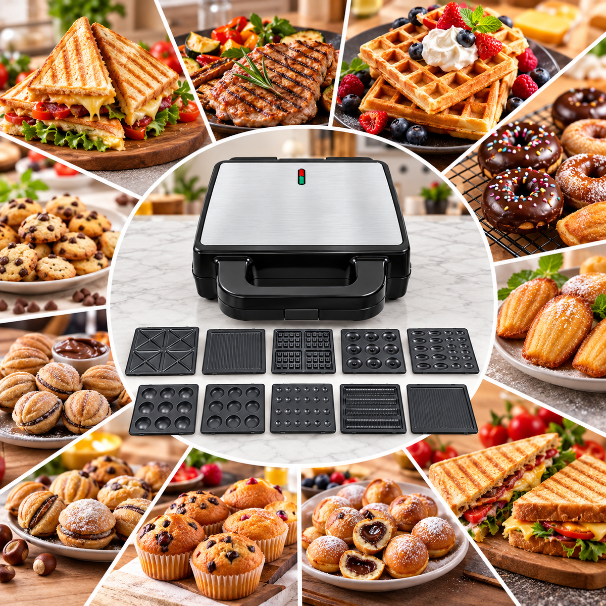 PANINEUSE 10 EN 1 BRANNDONE 2000 W (161) بانينوز 10 في 1 لكل الوصفات