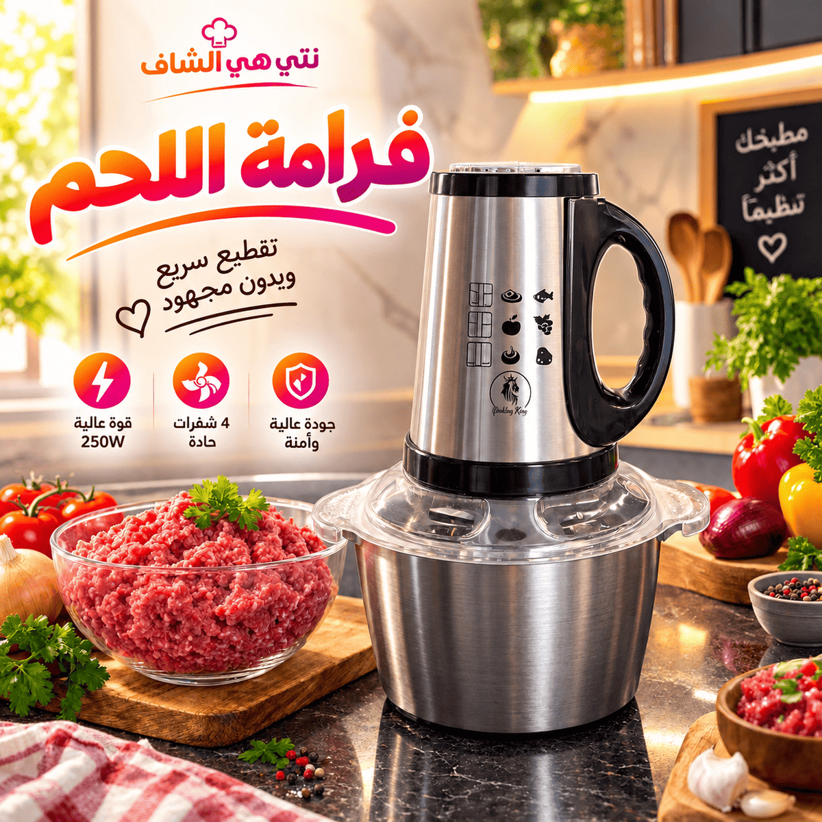 فرامة اللحم من الأينوكس 2 لتر (H)