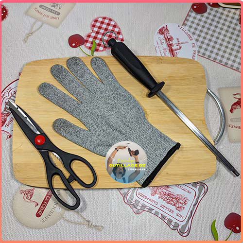 حقيبة سكاكين HIGH CARBON 🔪 من 8 قطع و هدية مجانية 🎁 (1001)
