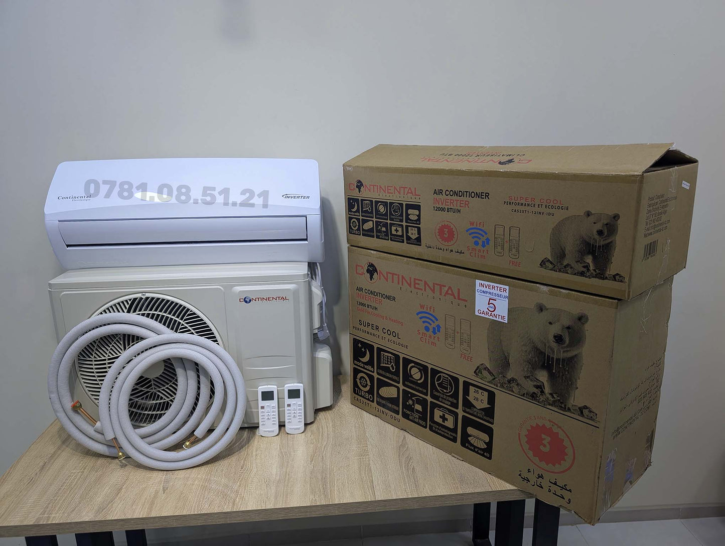 CLIMATISEUR CONTINETAL 12000 BTU INVERTER WIFI SUPER-COOL (123)