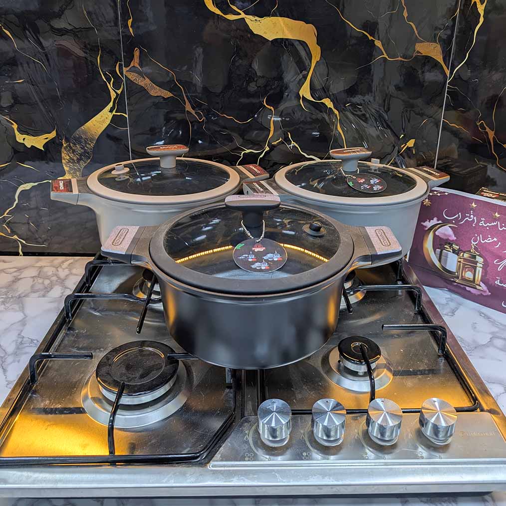 (N) SERIE CUISINE SINARCO 12 PCS GRANITE 100% ALIMENTAIRE (091) من أجود الطقوم و أنواع القرانيت🔥