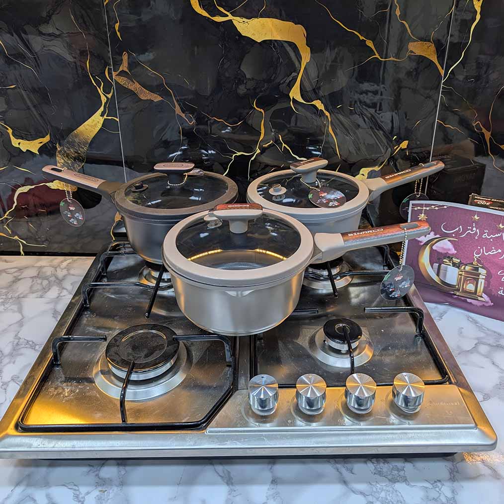 (N) SERIE CUISINE SINARCO 12 PCS GRANITE 100% ALIMENTAIRE (091) من أجود الطقوم و أنواع القرانيت🔥