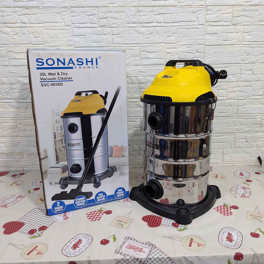 🟡 ASPIRATEUR SONASHI 🇫🇷 INOX 30L 2 EN 1 ASPIRATEUR + SOUFFLEUR