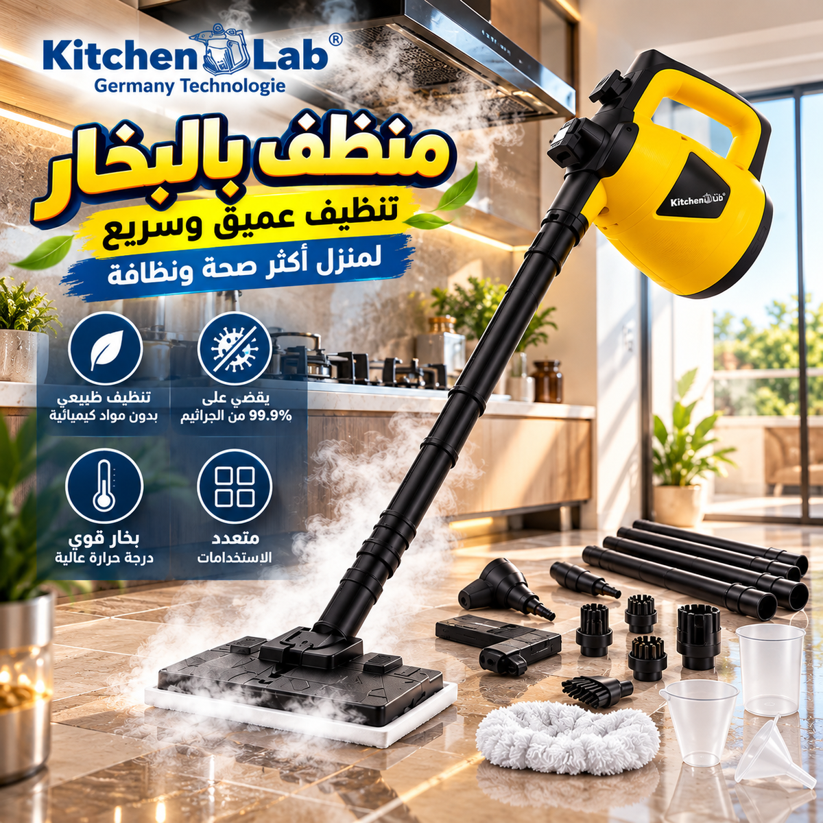NETTOYEUR VAPEUR Kitchen Lab (165) جهاز التنظيف بالبخار