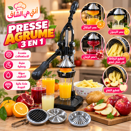 عصارة 3 في 1 تعصر و تقطع الخضر و الفواكه🍊🍋أصلية حجم كبير (103)