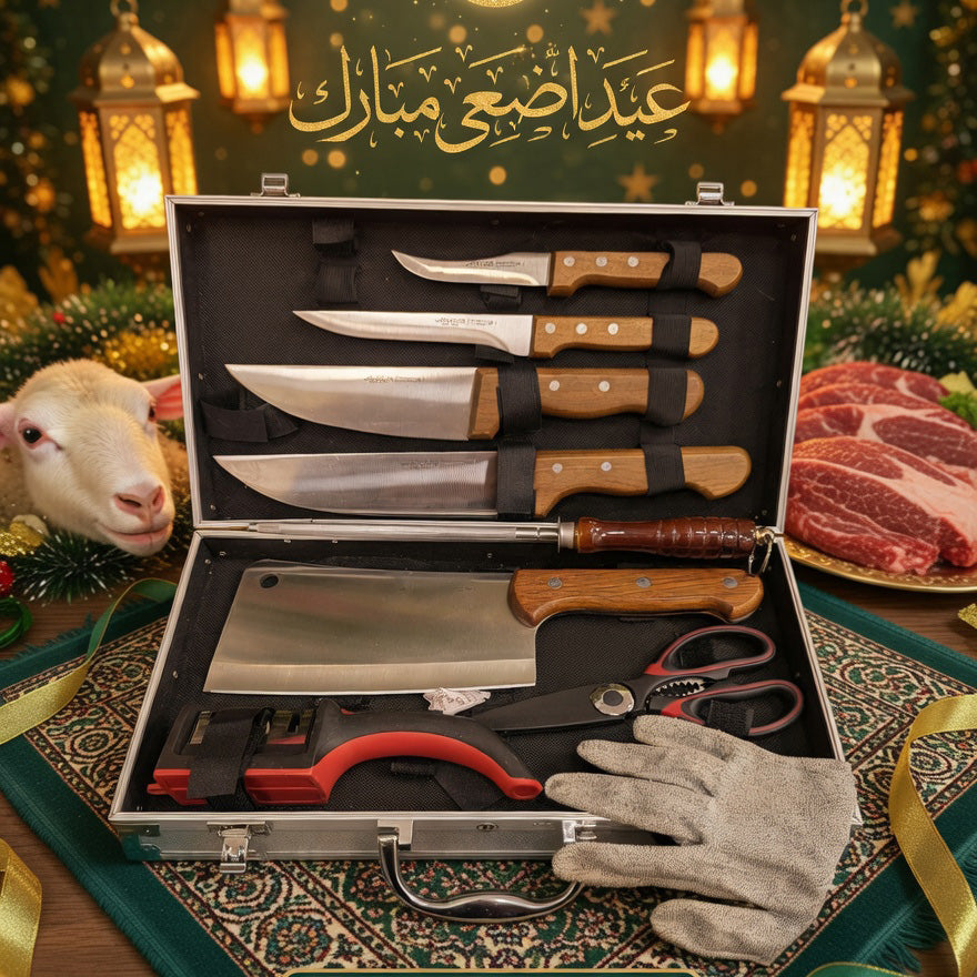 PACK AID 10 PIECES + 2 CADEAUX (107) عرض عيد الأضحى حقيبة سكاكين 10 قطع + 2 هدايا مجانية