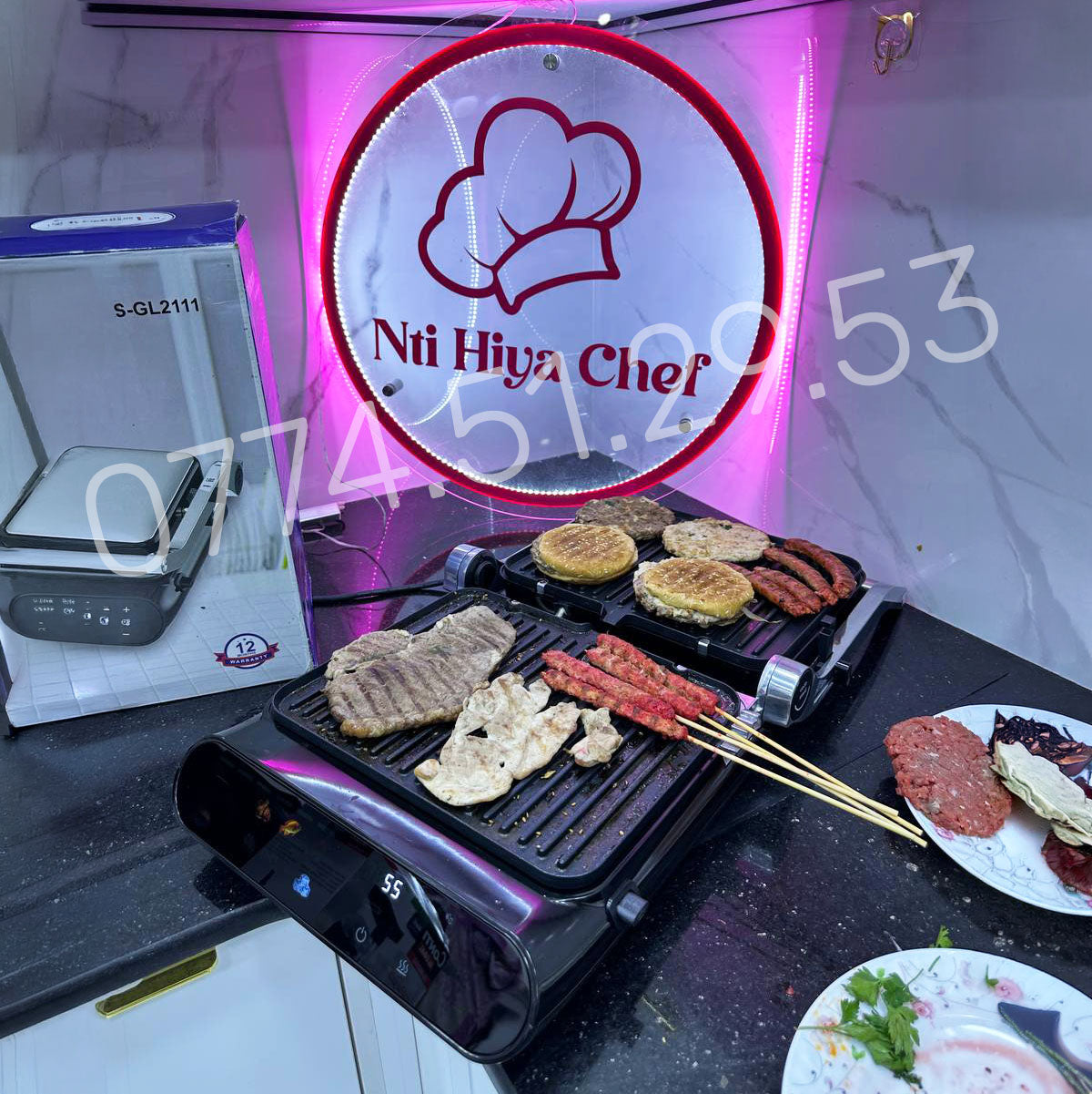 PANINEUSE MULTISMART DIGITALE 2 En 1 - 180° - 1800W بانينوز و شواية في نفس الوقت ميلتي سمارت  (127)