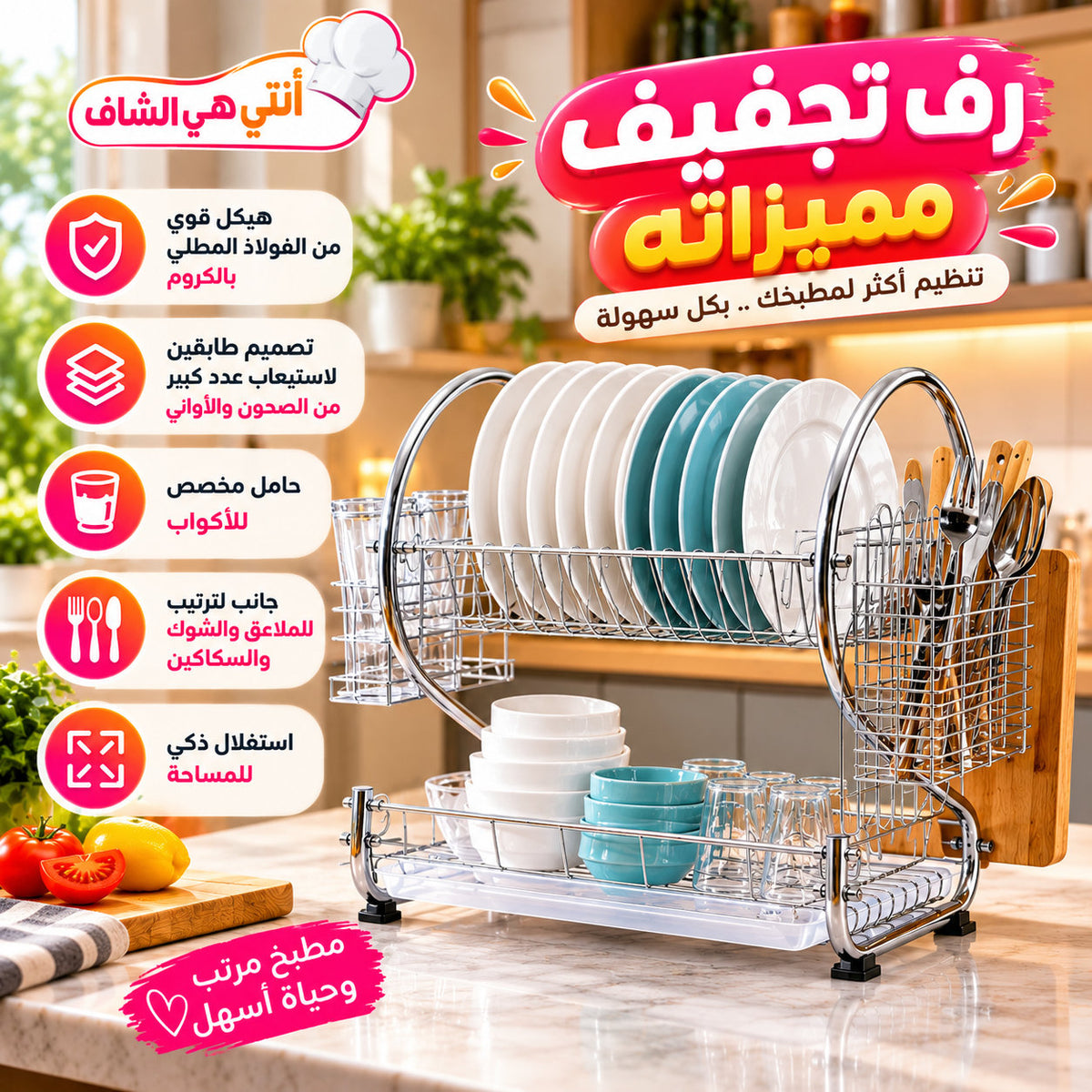 رفّ تجفيف الصحون égouttoir vaisselle (S)